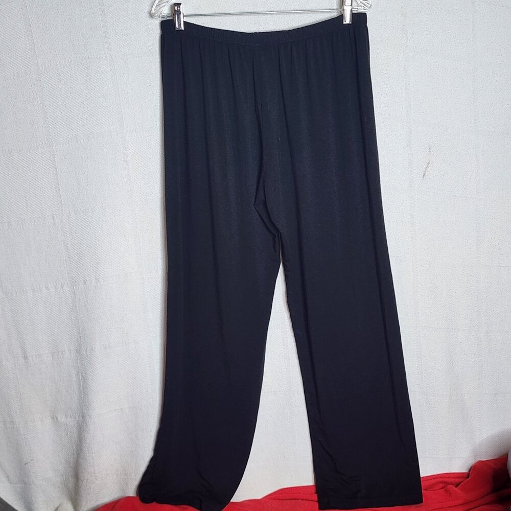 Comfy U.S.A. Black Modal Span Elastic Waist Casual Wide Leg Lounge Pants Size L - Picture 8 of 16
